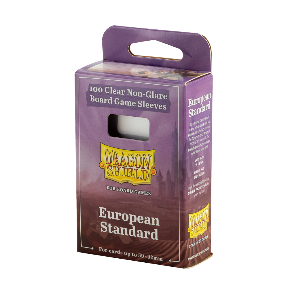 Dragon Shield: Board Game Sleeves – Clear Non-Glare – European Standard