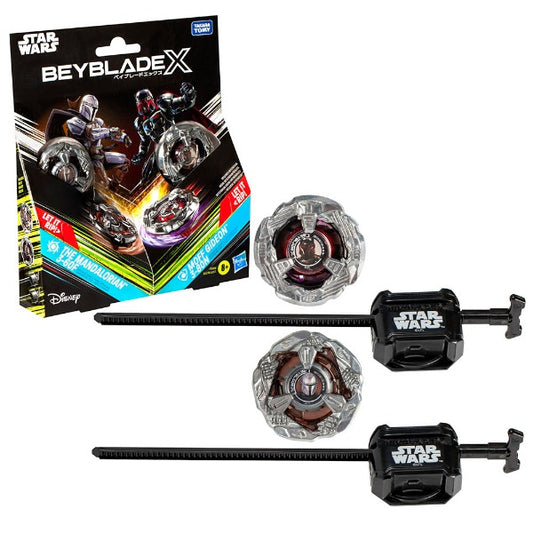 Beyblade X - Star Wars - The Mandalorian 3-60F vs. Moff Gideon 3-70D (Top & Launcher) 2-Pack