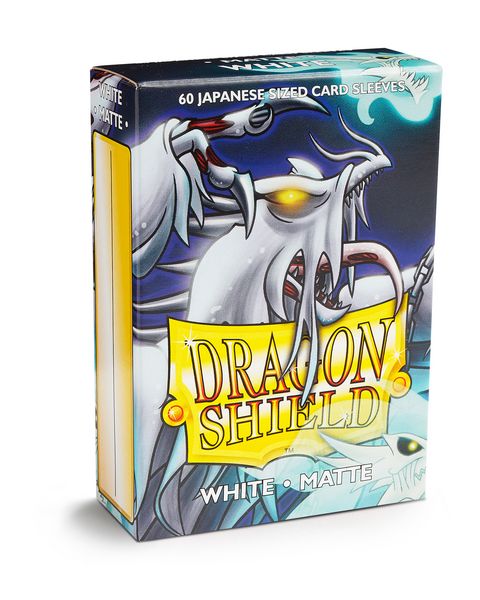 Dragon Shield: Japanese Size Sleeves – Matte – White