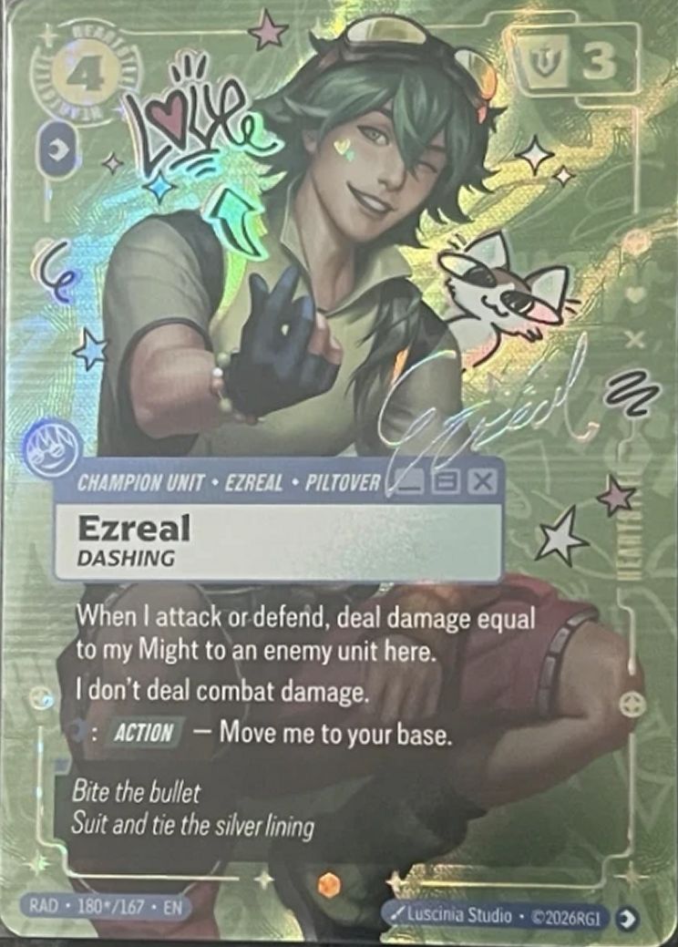 Ezreal, Dashing (Heartsteel Signature) (180*/167) - Radiance Foil
