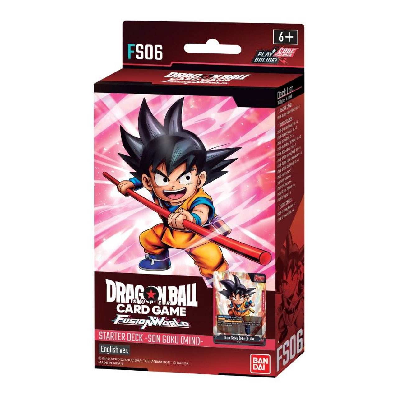 Dragon Ball Super Card Game: Fusion World – Starter Deck Display: Son Goku (Mini) [FS06]