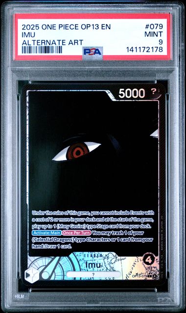 2025 ONE PIECE OP13-CARRYING ON HIS WILL #079 IMU ALTERNATE ART PSA 9