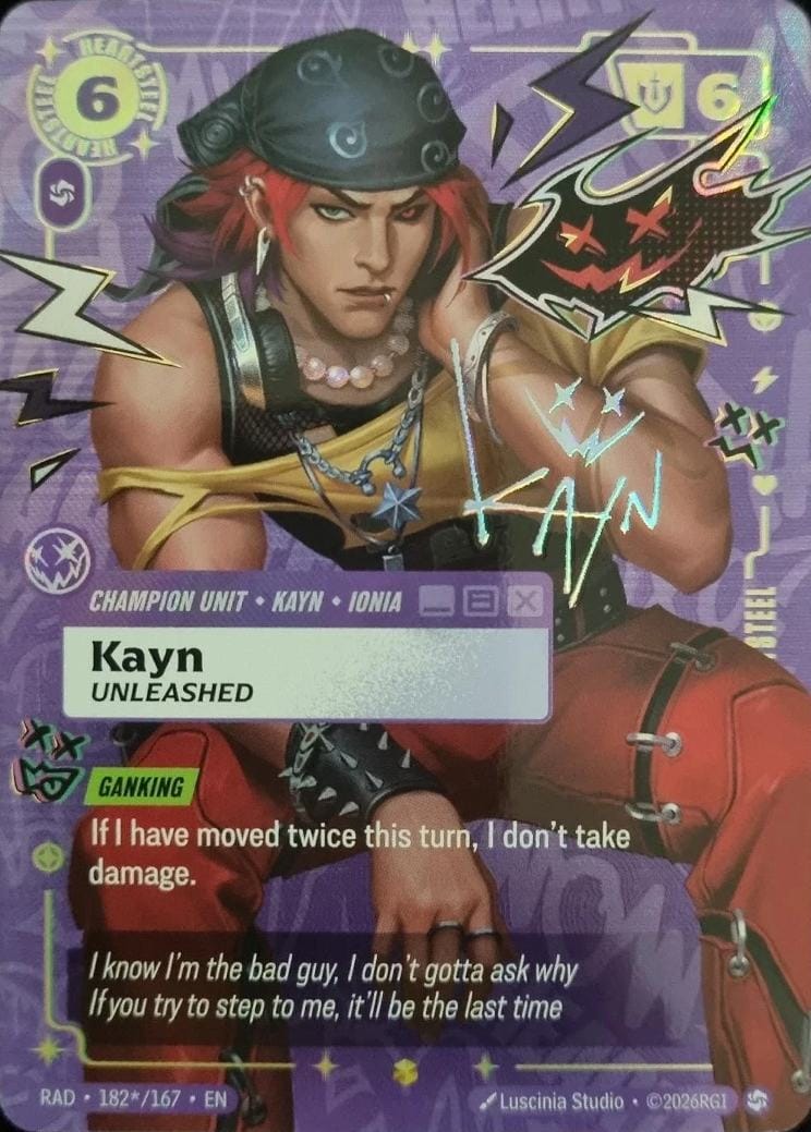 Kayn, Unleashed (Heartsteel Signature) (182*/167) - Radiance Foil