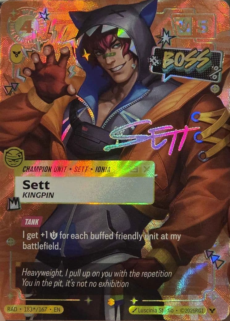 Sett, Kingpin (Heartsteel Signature) (183*/167) - Radiance Foil