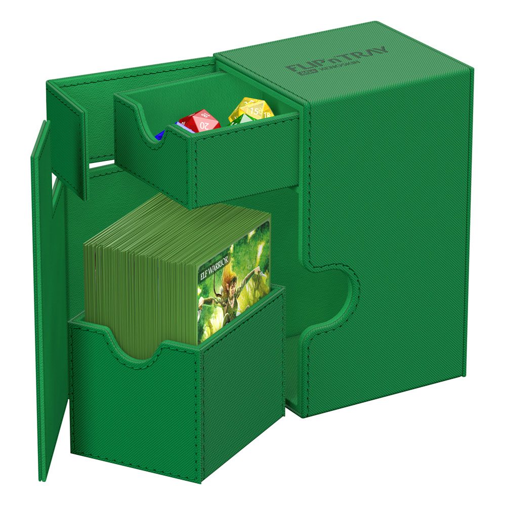 Ultimate Guard: Deck Box – XenoSkin Monocolor Flip'n'Tray 80+ – Green