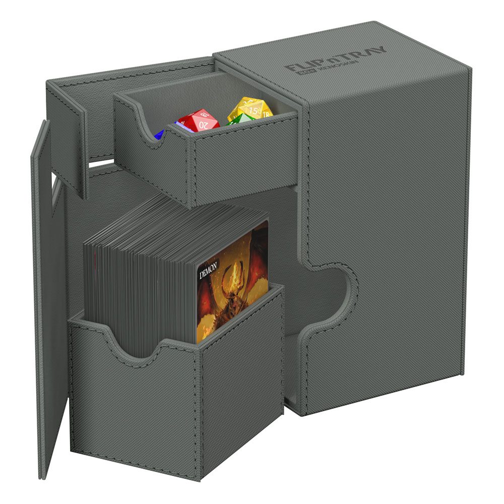 Ultimate Guard: Deck Box – XenoSkin Monocolor Flip'n'Tray 80+ – Grey