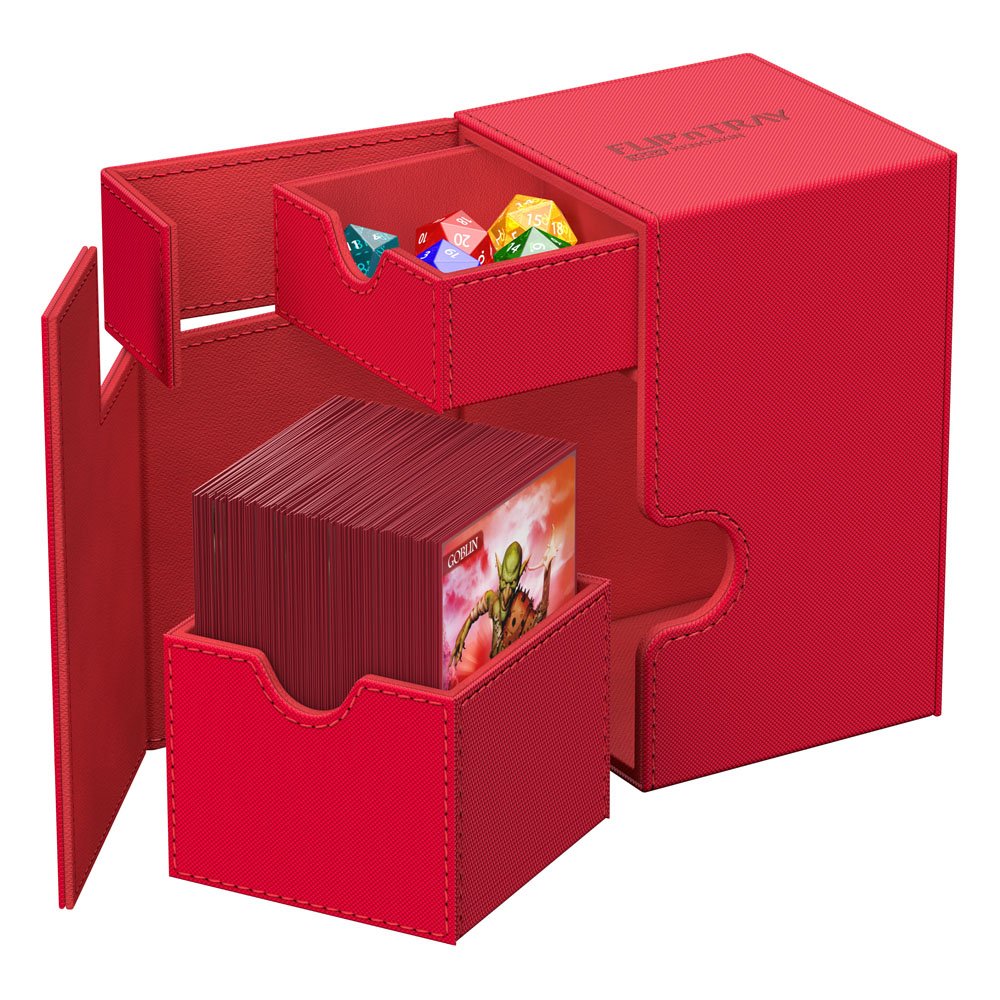 Ultimate Guard: Deck Box – XenoSkin Monocolor Flip'n'Tray 100+ – Red