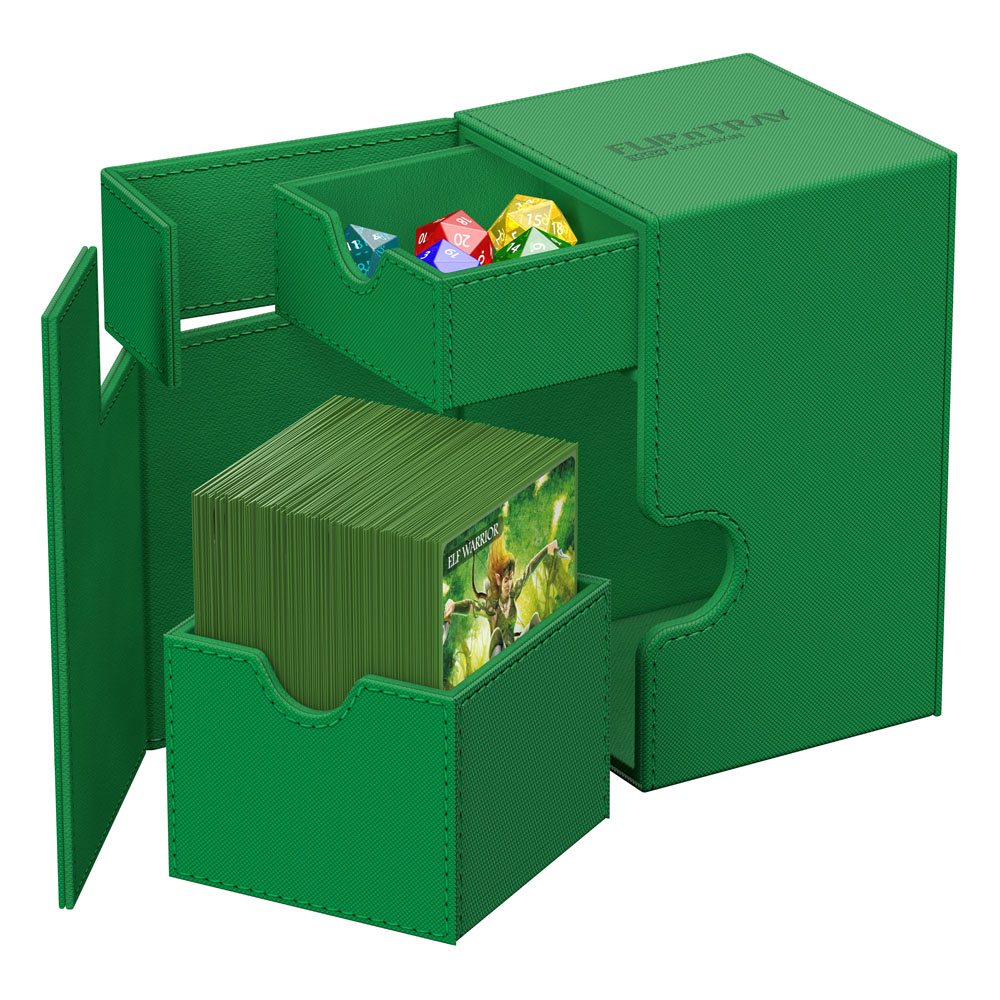 Ultimate Guard: Deck Box – XenoSkin Monocolor Flip'n'Tray 100+ – Green