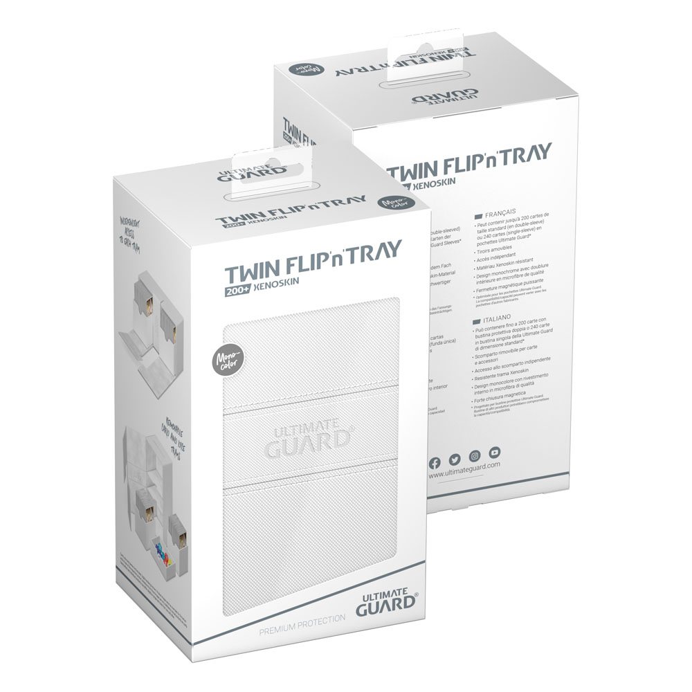 Ultimate Guard: Deck Box – XenoSkin Monocolor Twin Flip'n'Tray 200+ – White