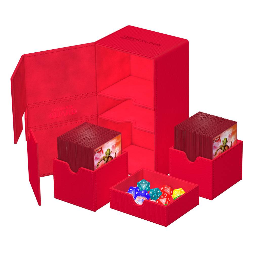Ultimate Guard: Deck Box – XenoSkin Monocolor Twin Flip'n'Tray 200+ – Red
