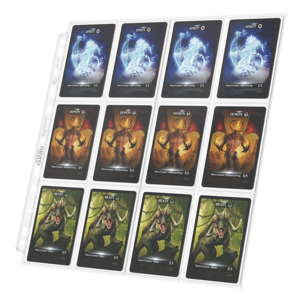 Ultimate Guard: Binder Pages – 24-Pocket QuadRow Side-Loading – Transparent