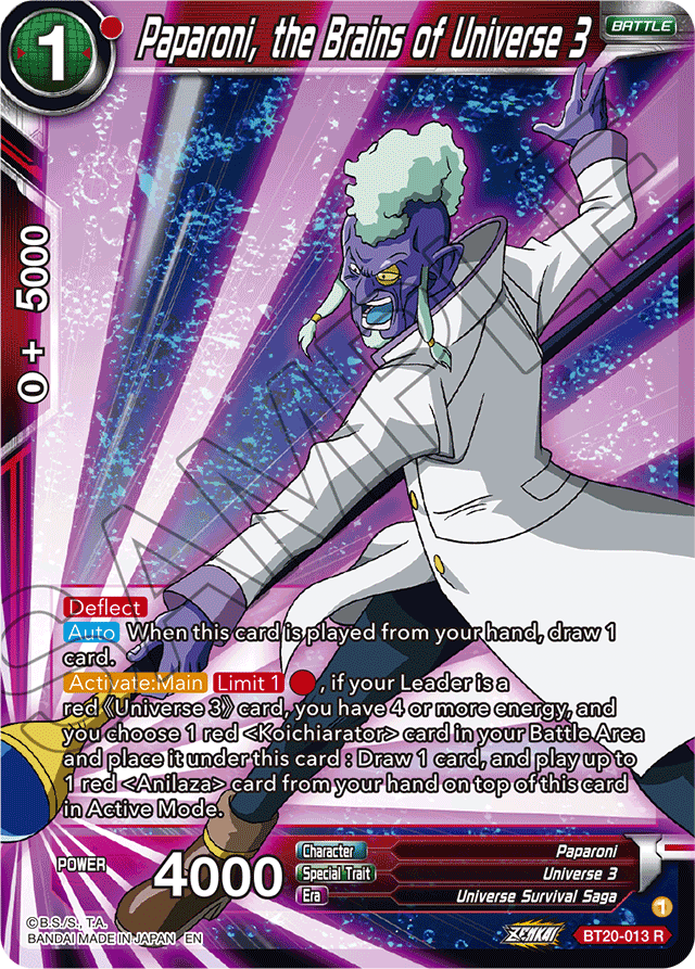 BT20-013 - Koichiarator, Plan X Activation
