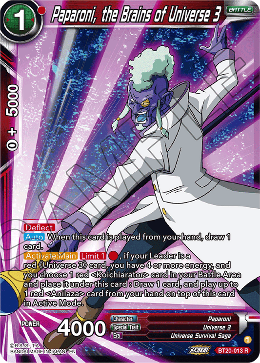BT20-013 - Koichiarator, Plan X Activation