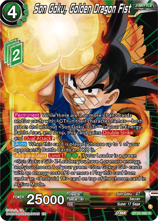 BT20-060 - Son Goku, Golden Dragon Fist