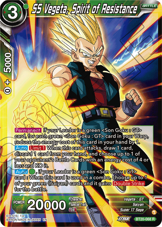 BT20-068 - SS Vegeta, Spirit of Resistance