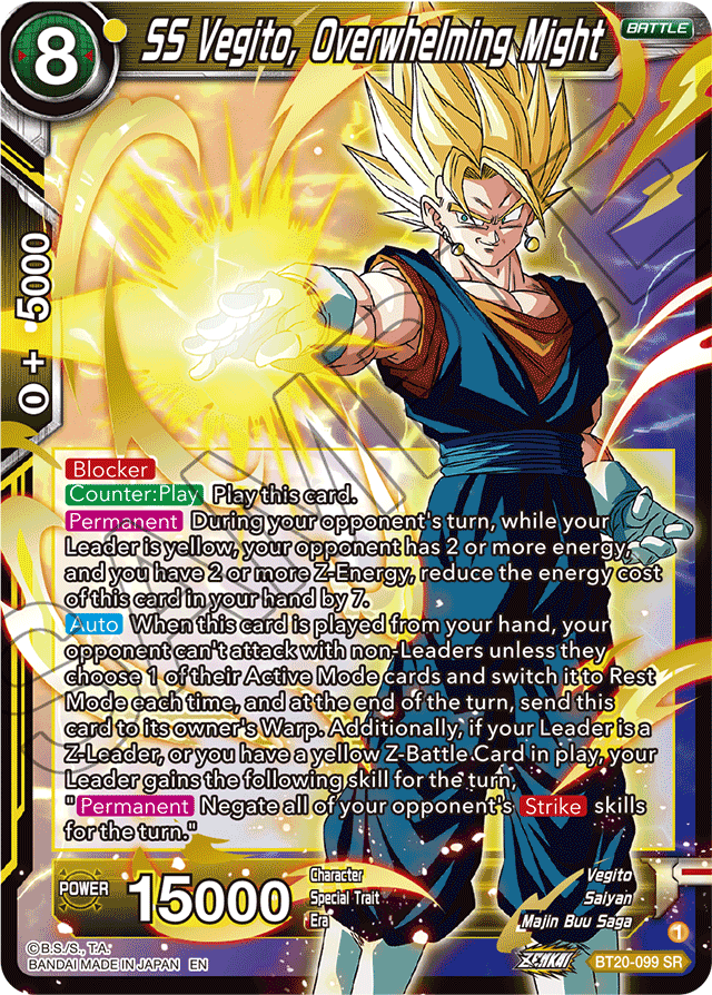 BT20-099 - SS Vegito, Overwhelming Might SR