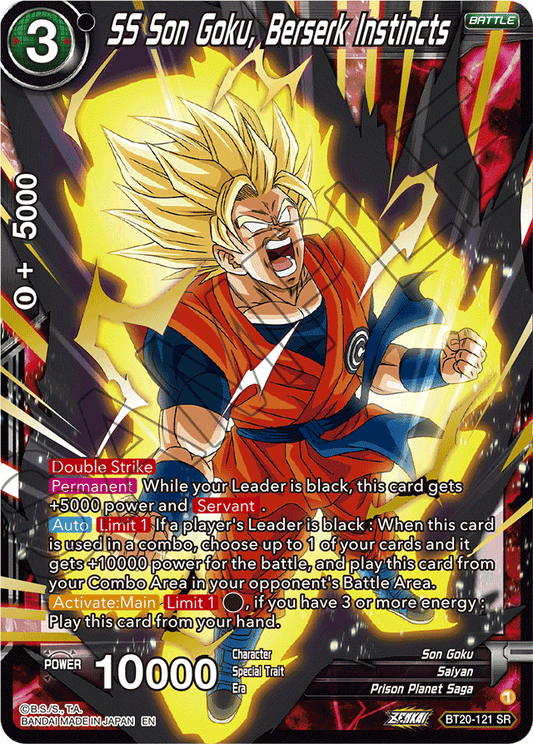 BT20-121 - SS Son Goku, Berserk Instincts SR