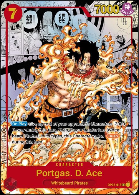 OP02-013AM - Portgas. D. Ace Manga Alt Art SR