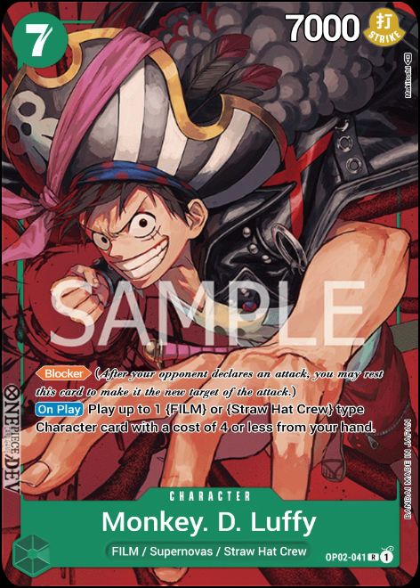 OP02-041A -  Monkey. D. Luffy Alt Art SR