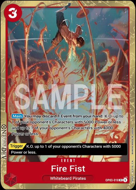 OP03-018A - Fire Fist (Alt Art)